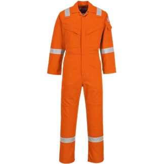 BizFlame Mens Aberdeen Flame Resistant Antistatic Coverall Orange 3XL 32"
