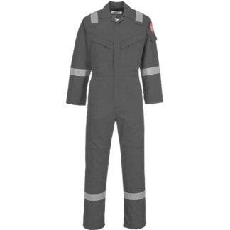 BizFlame Mens Aberdeen Flame Resistant Antistatic Coverall Grey M 32"