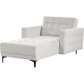 Chaise Longue ABERDEEN Fabric Light Grey