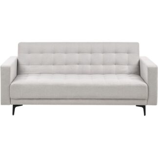 Sofa Bed 3 Seater ABERDEEN Fabric Light Grey